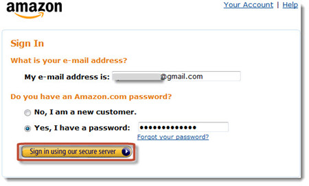 how to send documents to kindle wirelessly-register-amazon-account